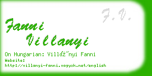 fanni villanyi business card